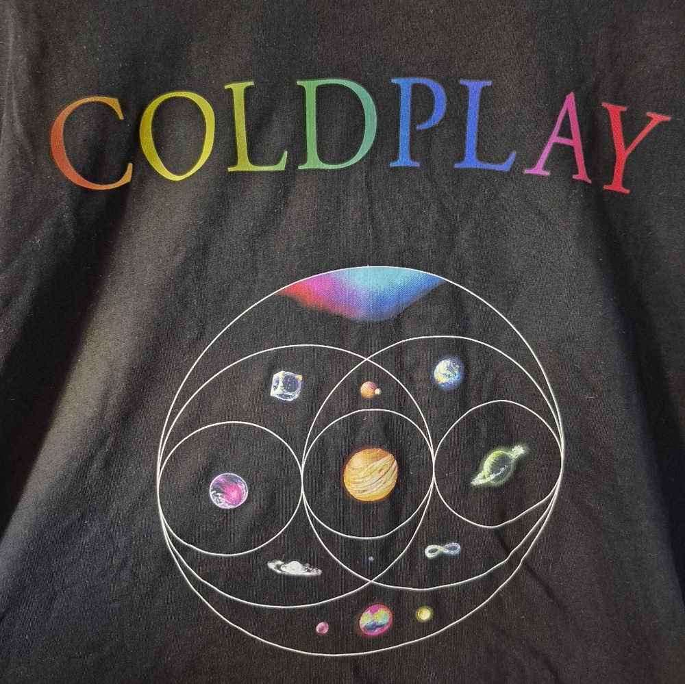 NWOT Coldplay Concert Tee Sydney Australia 2024 Graphic T-Shirt - Picture 2 of 4